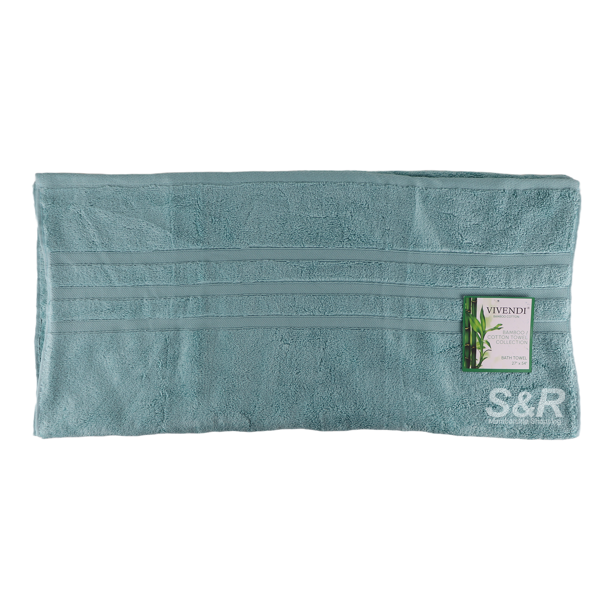 Vivendi Bamboo Collection Bath Towel Aqua Haze 27x54 1pc